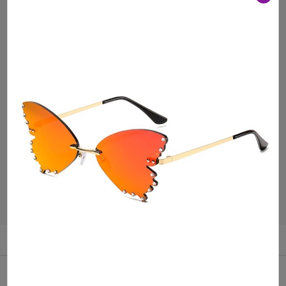 Amber colored butterflies sunglasses for the bohemian earthy free spirit.